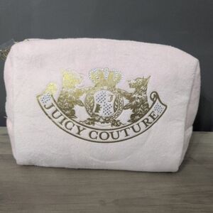 Juicy Couture Light Pink Cosmetic Bag with Gold Logo